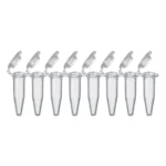 استریپ تیوب 0.2 میلی‌لیتر 8 تایی بی‌رنگ با درب شفاف 120 عددی