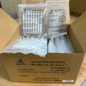 استریپ تیوب 0/1 میلی لیتر 8 تایی، بی رنگ، درب شفاف 120 عددی