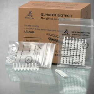 استریپ تیوب 0/1 میلی لیتر 8 تایی، سفید، درب شفاف 120 عددی