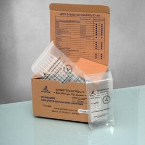 استریپ تیوب 0/2 میلی‌لیتر، 8 تایی، بی‌رنگ، با درب شفاف، 120 عددی